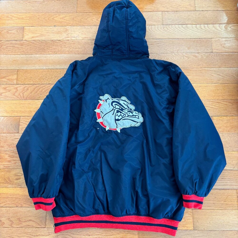Vintage Champs Gonzaga Bulldogs Jacket Mens XL NCAA Full Zip‎ Embroidered Nylon